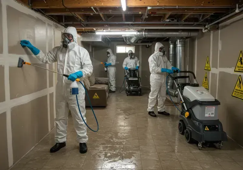 Basement Moisture Removal and Structural Drying process in Osawatomie, KS